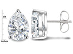 Star K™ Pear Shape 9x7mm Simulated Amethyst Earrings Studs