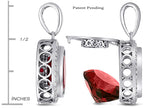 Switch-It Gems™ Interchangeable Simulated Garnet Pendant Necklace Set with 12 Round 10mm Simulated Birth Months Included
