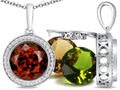 Switch-It Gems™ Interchangeable Simulated Garnet Pendant Necklace Set with 12 Round 10mm Simulated Birth Months Included