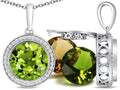 Switch-It Gems™ Interchangeable Simulated Peridot Pendant Necklace Set with 12 Round 10mm Simulated Birth Months Include