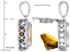 Switch-It Gems™ Interchangeable Simulated Citrine Pendant Necklace Set with 12 Round 10mm Simulated Birth Months Include