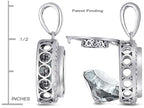 Switch-It Gems™ Interchangeable Simulated White Topaz Pendant Necklace Set with 12 Round 10mm Simulated Birth Months Inc
