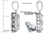 Switch-It Gems™ Interchangeable Simulated White Topaz Halo Pendant Necklace Round 12mm Simulated Birth Months Inc