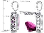 Switch-It Gems™ Interchangeable Simulated Pink Tourmaline Halo Pendant Necklace Set Round 12mm Simulated Birth Months