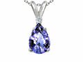 Tommaso Design™ Pear Shape Genuine Tanzanite Pendant Necklace