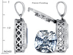 Switch-It Gems™ Interchangeable Simulated White Topaz Pendant Necklace Set with 12 Cushion-Cut 10mm Simulated Birth Mont