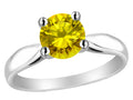 Star K Round 7mm Simulated Citrine Ring