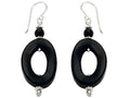 Noah Philippe™ Simulated Black Onyx Oval Hoop EarringsDrops