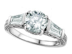 Star K Round 7mm White Topaz Ring