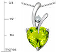 Star K™ Heart Shape 8mm Simulated Peridot and Cubic Zirconia Endless Love Pendant Necklace