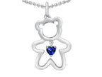 Star K™ Love Teddy Bear with 4mm Heart Shape Created Sapphire