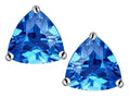 Star K™ Trillion 7mm Simulated Blue Topaz Earrings Studs