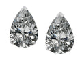 Tommaso design Studio  8x6mm Pear Shape Genuine White Topaz Earrings Studs