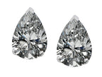 Tommaso design Studio  8x6mm Pear Shape Genuine White Topaz Earrings Studs