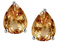 Star K™ Pear Shape 9x7mm Simulated Imperial Yellow Topaz Earrings Studs