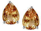 Star K™ Pear Shape 9x7mm Simulated Imperial Yellow Topaz Earrings Studs
