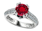 Star K Round Created Ruby Ring