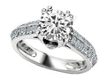 Star K Round Genuine White Topaz Ring
