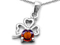 Celtic Love by Kelly™ Round Simulated Garnet Lucky Clover Pendant Necklace