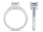 Star K Round 7mm Simulated Blue Topaz Ring