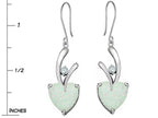 Star K™ 8mm Heart Shape Created Opal Hanging Hook Love Earrings