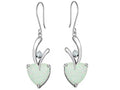 Star K™ 8mm Heart Shape Created Opal Hanging Hook Love Earrings