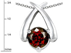 Star K™ XO Hug and Kiss Pendant Necklace with Round 7mm Simulated Garnet
