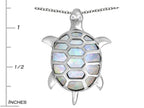 Star K™ Good Luck Turtle Pendant Necklace with Oval Created Opal