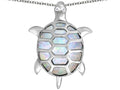 Star K™ Good Luck Turtle Pendant Necklace with Oval Created Opal