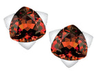 Star K™ 7mm Trillion Star Earrings with Simulated Garnet