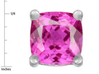 Star K™ Cushion-Cut 7mm Created Pink Sapphire Earrings Studs