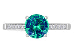 Original Star K Round 7mm Simulated Emerald Solitaire Ring