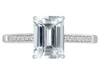 Original Star K Genuine Aquamarine Solitaire Engagement Ring