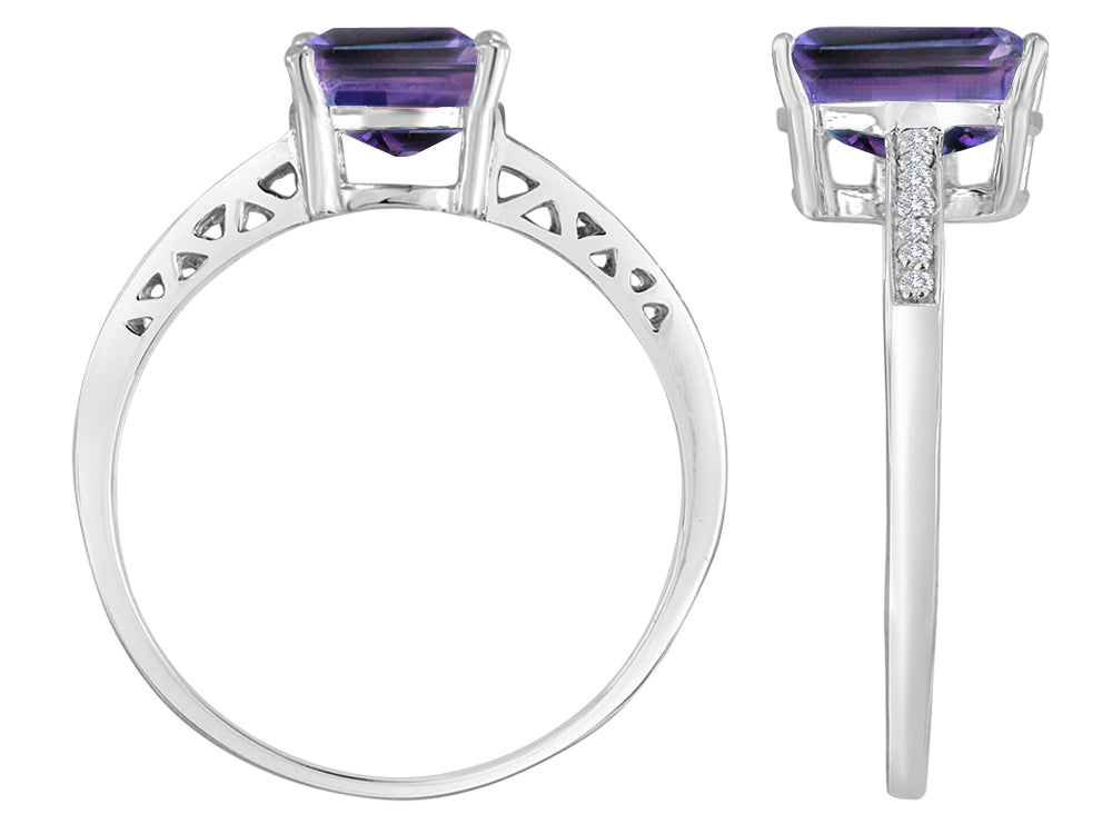 Original Star K™ Simulated Alexandrite Solitaire Engagement Ring