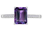 Original Star K™ Simulated Alexandrite Solitaire Engagement Ring