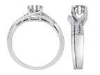 Star K Round White Topaz Wedding Set