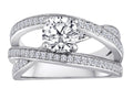 Star K Round White Topaz Wedding Set
