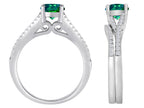 Star K Round Simulated Emerald Wedding Set