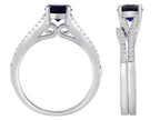 Star K Round Created Sapphire Wedding Set