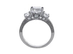 Star K 8mm Heart Shape White Topaz Ring