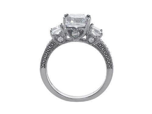 Star K 8mm Heart Shape White Topaz Ring