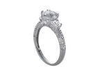 Star K 8mm Heart Shape White Topaz Ring