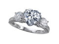 Star K 8mm Heart Shape White Topaz Ring