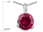 Tommaso Design™ Round 7mm Created Ruby Pendant Necklace