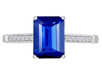 Original Star K Created Sapphire Solitaire Engagement Ring
