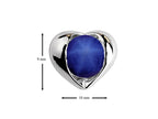 Star K™ Round 6mm Simulated Star Sapphire Heart Earrings