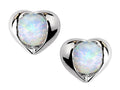 Star K™ Round 6mm Created Opal Heart Earrings