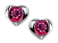 Star K™ Round 6mm Created Ruby Heart Earrings