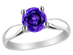 Star K 7mm Round Simulated Amethyst Ring