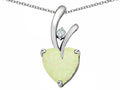Star K™ 8mm Heart Shape Simulated Opal Endless Love Pendant Necklace